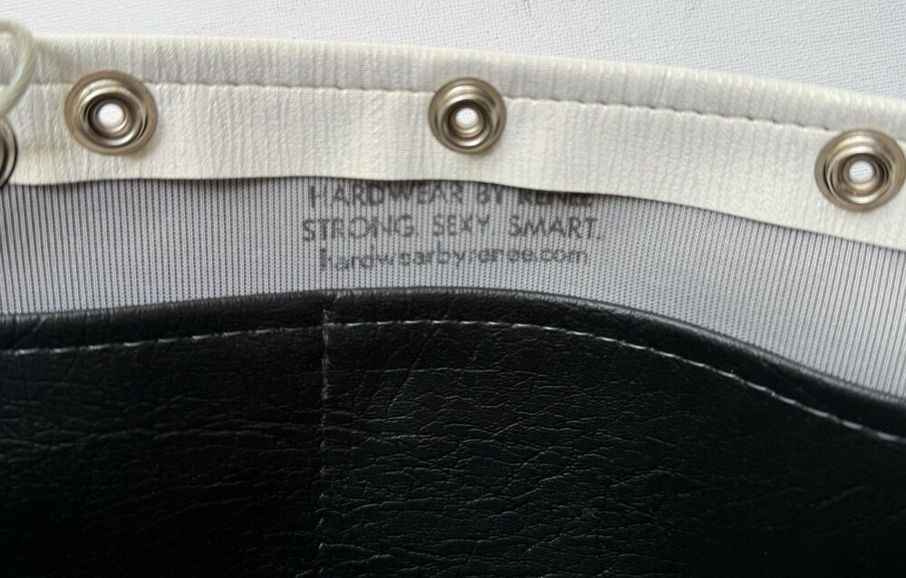 Hardwear by Renee Black White Vegan Leather Studded Tote Bag Handmade in USA - Picture 3 of 10